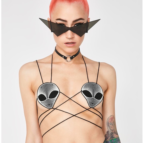 Dolls Kill Tops - BRAND NEW DOLLSKILL CLUB EXX ALIEN TOP